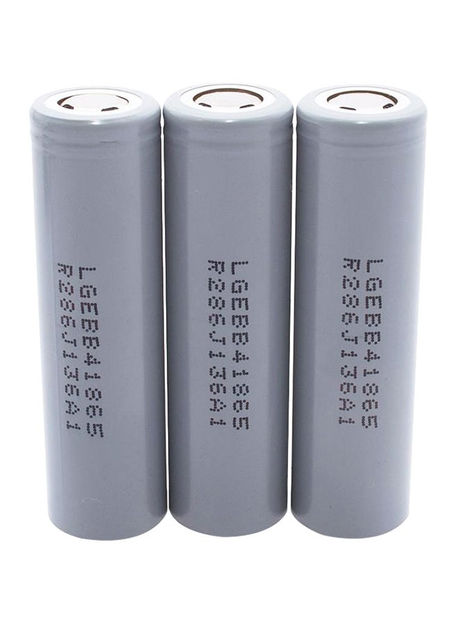 LG 2500 mAh 3-Piece Li-ion Rechargeable Battery Grey - Image 1