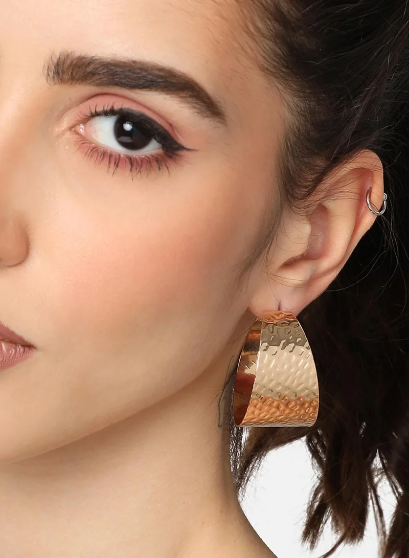 سوهي حلق مصمم كاجوال مطلي بالذهب