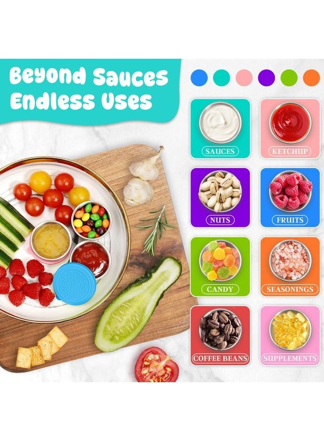 HOMESTAR 6x1.6 oz Salad Dressing Container to Go, Leakproof Reusable Stainless Steel Small Container with Lid,Sauce Containers for Lunch box,Picnics,Travel,Office and Meal Prep - Image 4