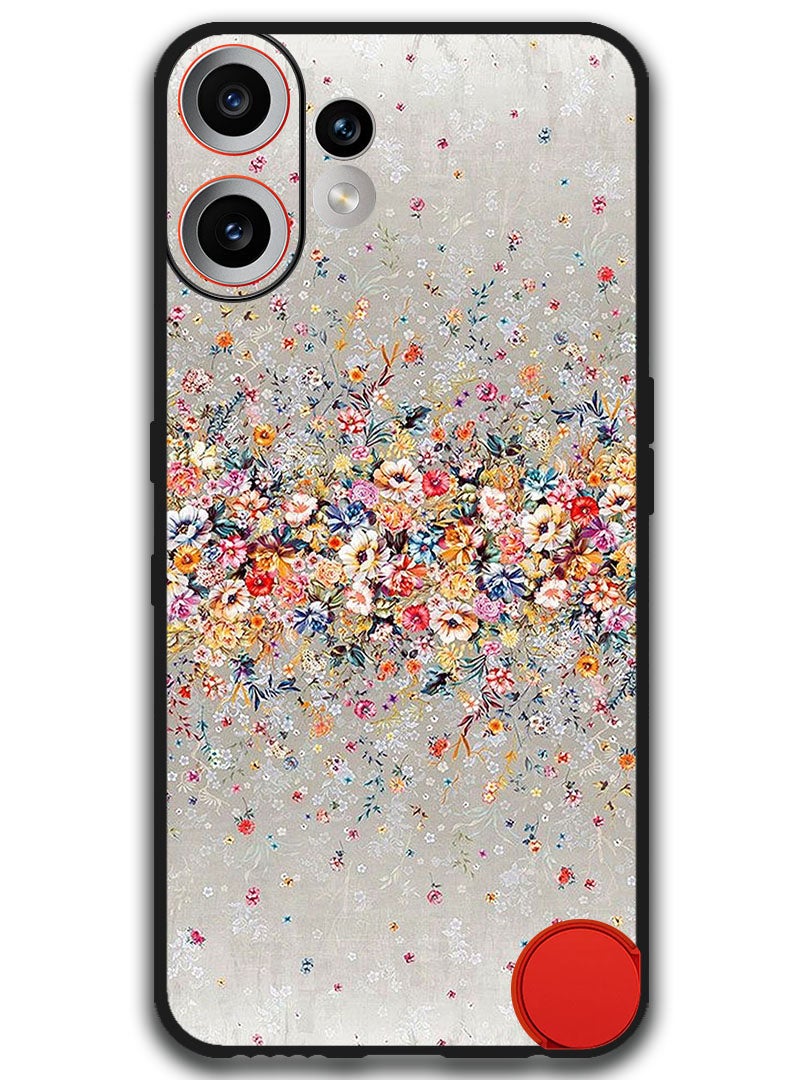 Theodor Case Compatible with Nothing CMF Phone 2 Pro 6.77 Inch Protection Shockproof Bumper Cover Small Flowers Abstract Art - Image 1