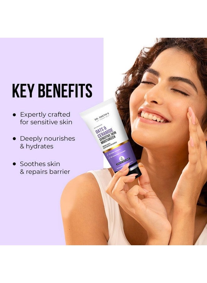 Dr. Sheth's مرطب د. شيث للبشرة الحساسة بالشوفان والسيراميد | خالي من الزيوت | 1% مركب الشوفان و 1% مركب السيراميد | يهدئ ويقلل من التهيج | يقوي حاجز البشرة | خفيف الوزن وغير لزج | للرجال والنساء | 100 جرام - Image 5