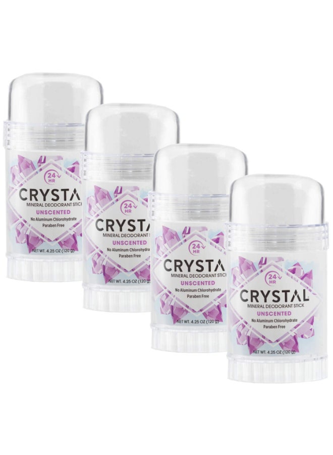 CRYSTAL ESSENCE Crystal Mineral Deodorant Stick Unscented 425 oz Pack of 4 - Image 3