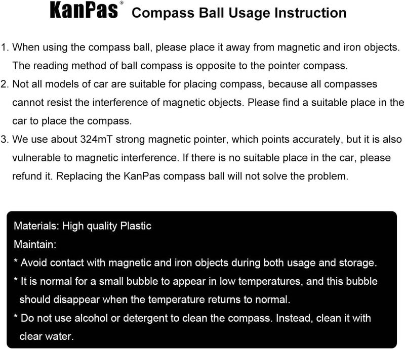 KanPas V28 Mini Automotive Dashboard Car Ball Compass - Image 3