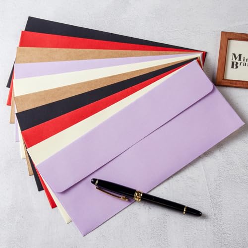 Wishop 50 Pack #10 Business Envelopes Self Seal 4x9 Standard Envelopes for Business, Invoices, Letter Mailing, 4 1/8 x 9 1/2 Inches (Cream Color, 4.13 x 9.49) - Image 5