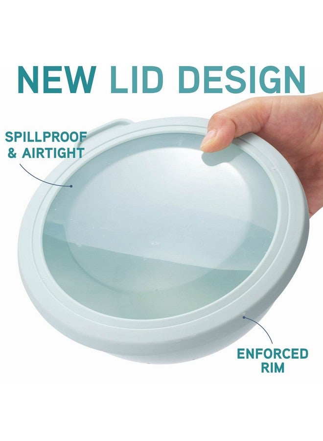 COOK WITH COLOR أوعية خلط COOK WITH COLOR مع أغطية TPR - مجموعة 12 قطعة من الأوعية البلاستيكية المتداخلة تشمل 6 أوعية تحضير و6 أغطية، مجموعة أوعية خلط آمنة للاستخدام في الميكروويف (أخضر مائل إلى الأزرق)  - Image 2