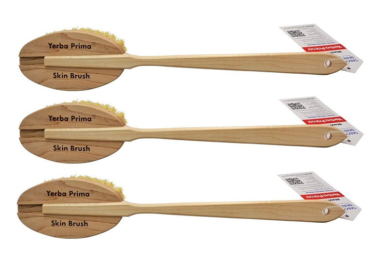 Yerba Prima Tampico Dry Skin Brush for Exfoliating and Blood Stimulation (Pack of 3) - Image 1