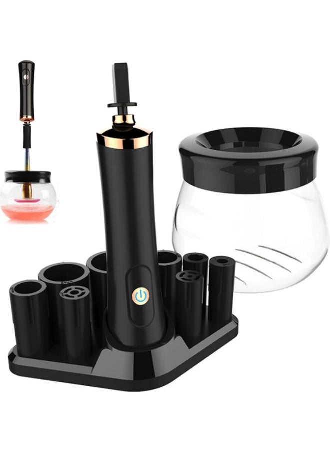 Generic Electric Makeup Brush Cleaner And Dryer Set Black  - Image 1