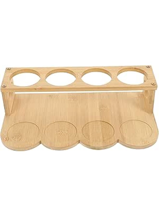 Double Tier Oilcan and Seasoning Rack 8 Hole Round Countertop Spice Organizer for Kitchen Oil Bottle Display - Image 1