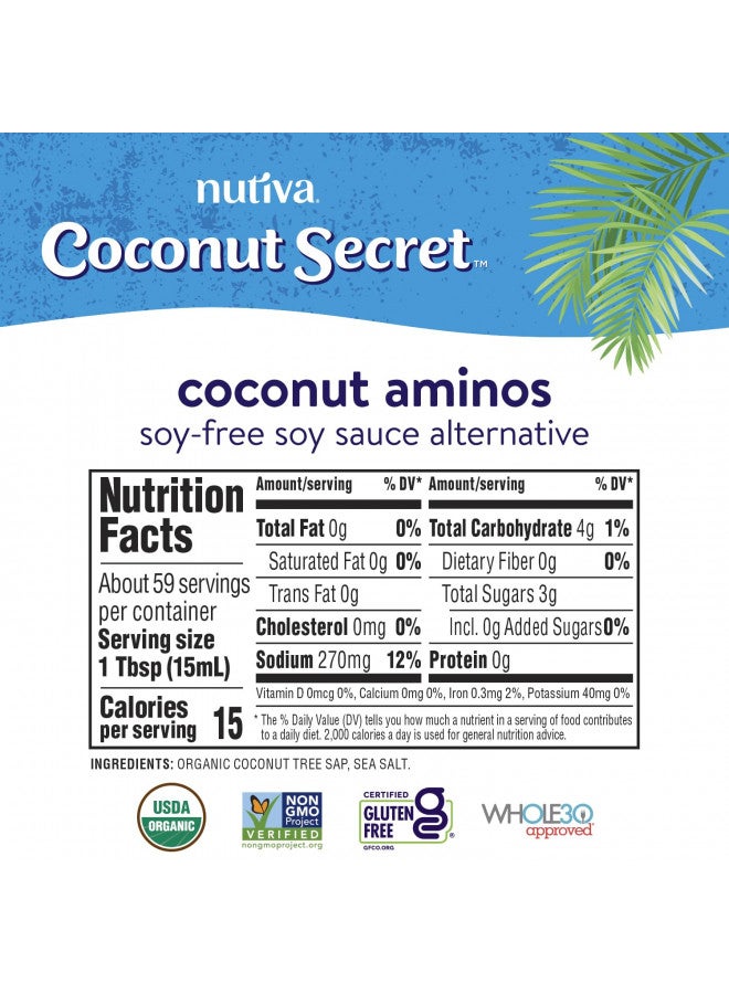 Coconut Secret - Coconut Aminos Soy-Free Seasoning Sauce - 30 Fl. Oz. - Image 4