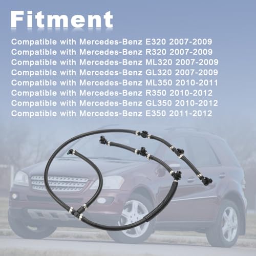 zayody Fuel Injector Return Line Pipe Compatible with Mercedes Benz E320 E350 GL320 GL350 ML320 ML350 R350 R320 OM642 20072012 Replacement for 6420705532 6420701932 6420703032 A6420705532 - Image 3