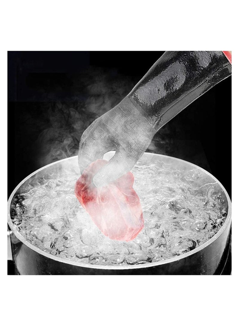 Heat Resistant Gloves Long Sleeve Grill Waterproof Oil Splash Proof Steam Barbecue Flame Retardant High Temperature Resistant Acid Base Corrosion Gloves - Image 2