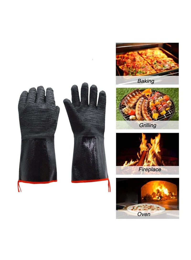 Heat Resistant Gloves Long Sleeve Grill Waterproof Oil Splash Proof Steam Barbecue Flame Retardant High Temperature Resistant Acid Base Corrosion Gloves - Image 4