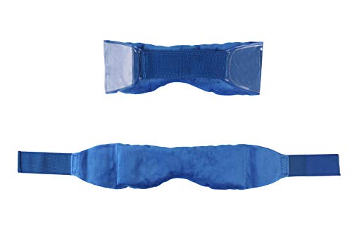 FOMI Hot Cold Jaw and Forehead Ice Pack by FOMI Care | Flexible Gel Bead Wrap for TMJ, Wisdom Teeth, Oral and Facial Surgery, Dental Implants, Migraine, Headache, Chin and Tooth Pain | Adjustable (Blue) - Image 5