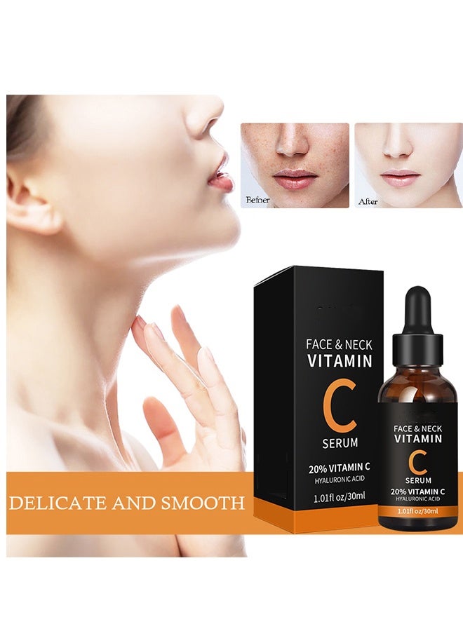 QANZIRE Vitamin C hyaluronic acid Serum ,Anti-Aging Serum ,Help Fade Sun Spots - Face & Neck and Eye Care Organic Anti-Aging Serum (30ml) - Image 3
