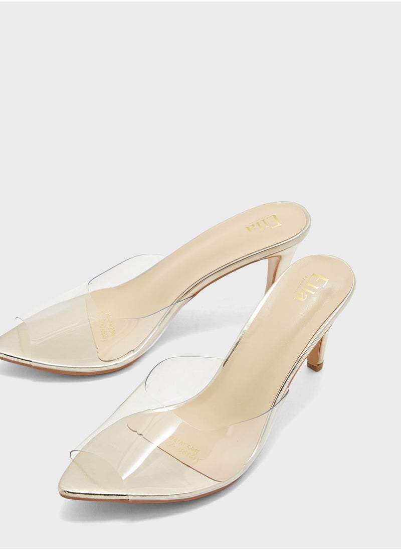 Clear Sandal With Pointed Toe