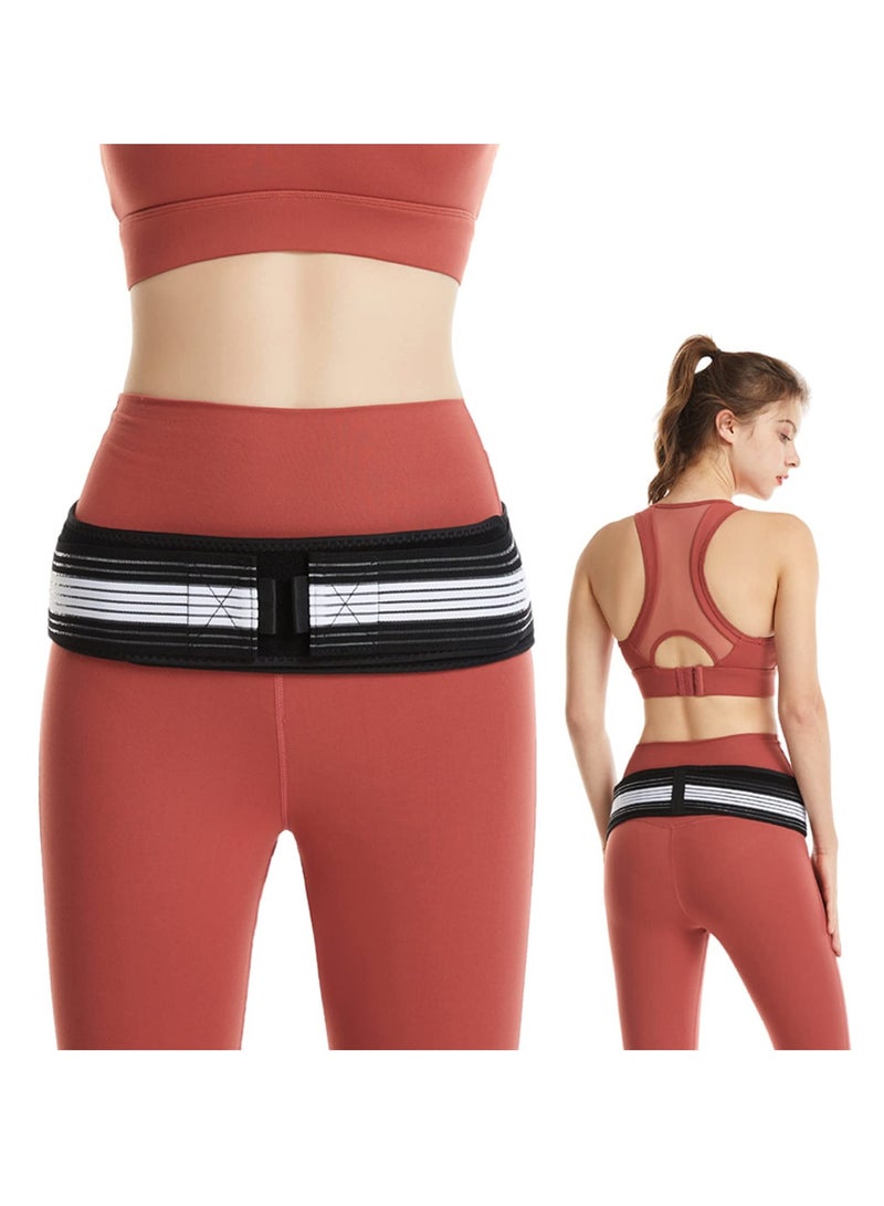 Peachjoy Sacroiliac SI Joint Hip Belt, Lower Back Support Brace Hip Braces for Hip Pain Alleviate Sciatic Anti-Slip Sacroiliac Belt Pilling-Resistant Pelvic Belt for Men Women - Image 1