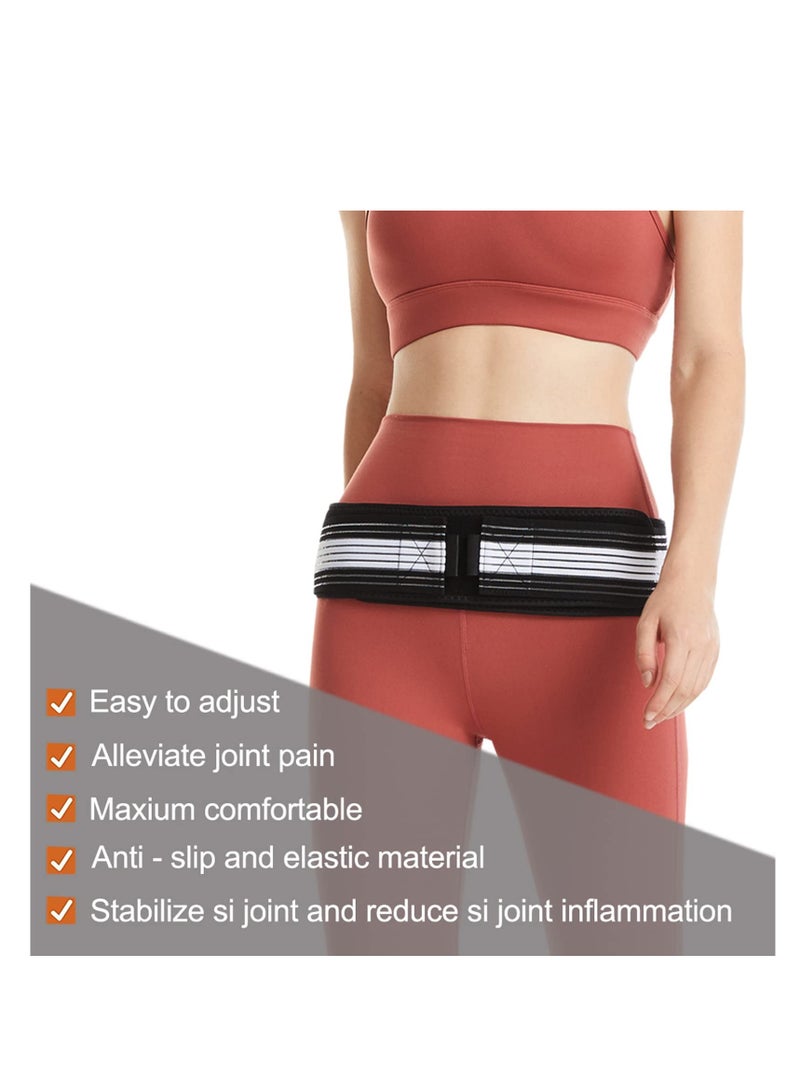 Peachjoy Sacroiliac SI Joint Hip Belt, Lower Back Support Brace Hip Braces for Hip Pain Alleviate Sciatic Anti-Slip Sacroiliac Belt Pilling-Resistant Pelvic Belt for Men Women - Image 4