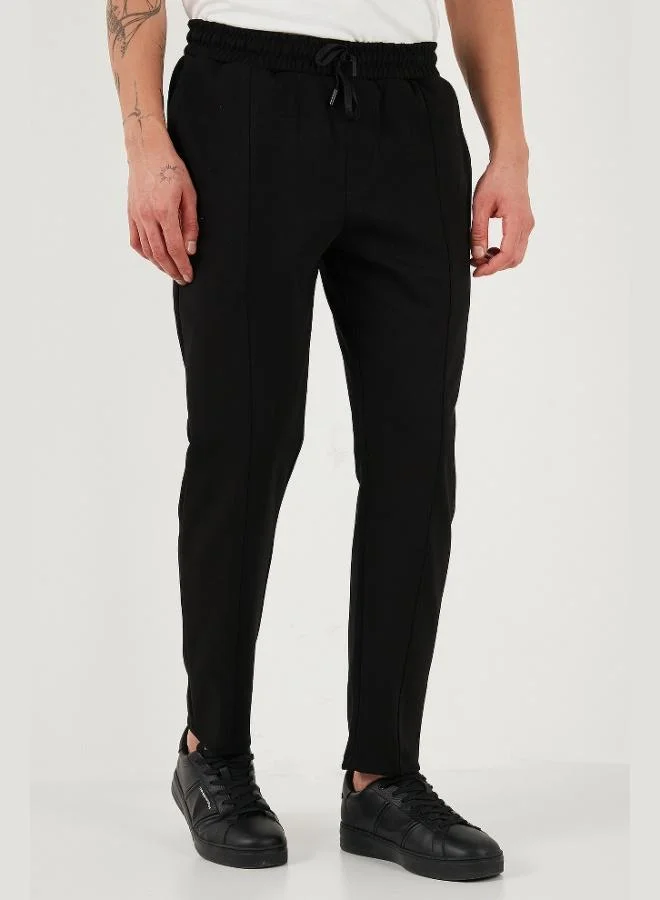 Buratti Buratti Cotton Slim Fit Regular Waist Tapered Leg Trousers Men's PANTS 5908088