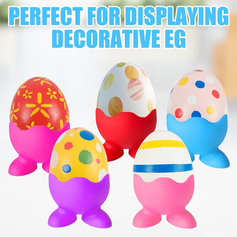 5 Egg Cups, Silicone Egg Cups, Breakfast Brunch, Fun Egg Holder for Kids, for Hard Eggs and Boiled Eggs, Ideal for Family Restaurant, Dishwasher Safe - Image 5