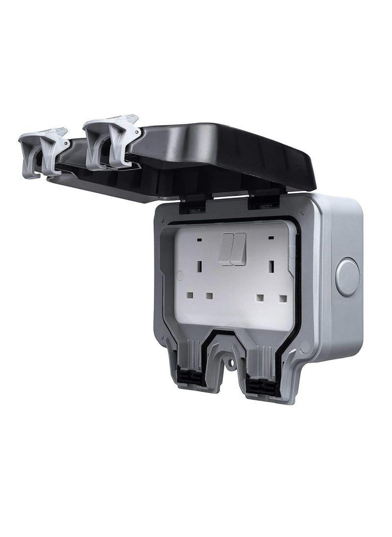 Next Life - Waterproof Outdoor Socket rainproof Wall Electrical Outlet IP66 Switched Socket Cover 13A Outdoor Wall Weatherproof Plug Socket Box - Image 1