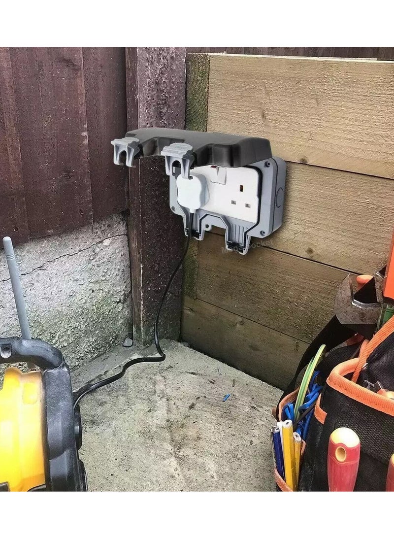 Next Life - Waterproof Outdoor Socket rainproof Wall Electrical Outlet IP66 Switched Socket Cover 13A Outdoor Wall Weatherproof Plug Socket Box - Image 1
