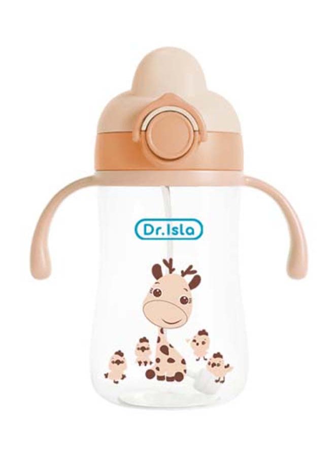 Dr.isla Children's Drinking Cup Water Bottle Anti-Choking Straw, Pink, 300ml  - Image 1