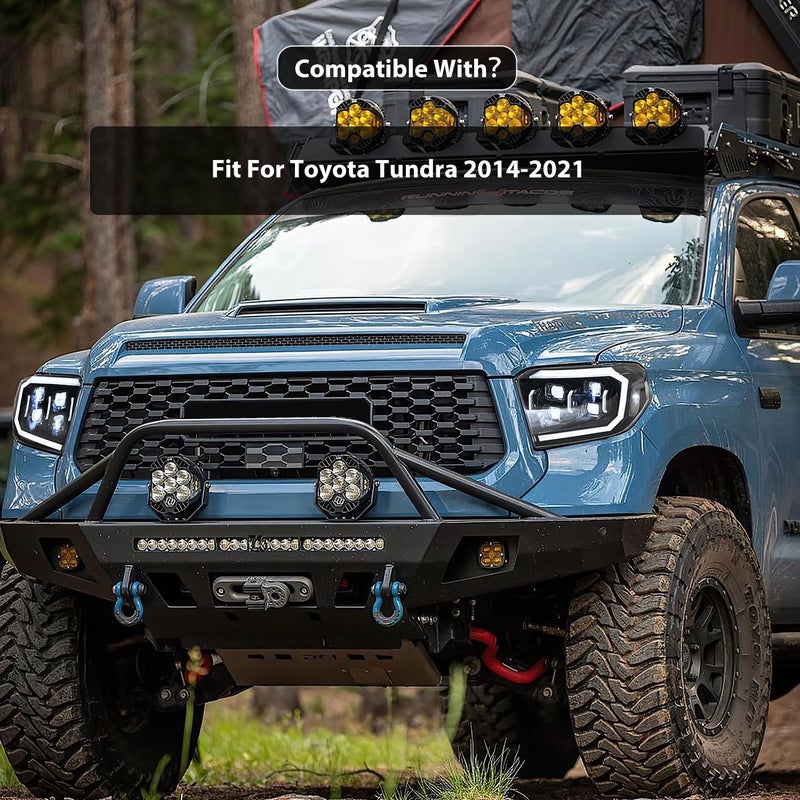 COOLCMP Headlights for Toyota Tundra 2014-2021 - Plug & Play LED Headlamps (1 Pair) - Image 5