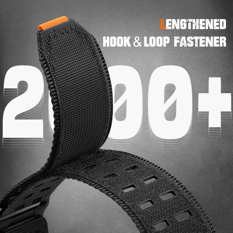 Bandletic سوار باندليتيك متوافق مع ساعة آبل ألترا للرجال والنساء، حزام عسكري ناعم وعريض من النايلون لساعة آي ووتش 49 مم (ألترا 3/2/1)، 46 مم (11/10)، 45 مم (9/8/7)، 44 مم (SE3/SE2/SE/6/5/4)، 42 مم (3/2/1) - Image 5