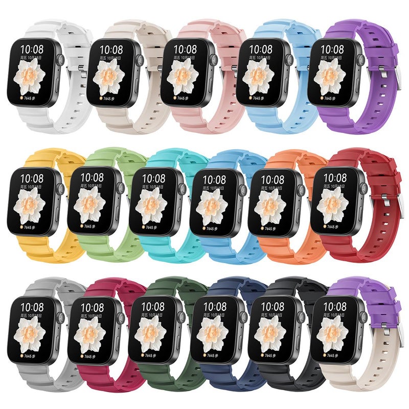 إيروريكس سوار ساعة هواوي واتش فيت 4 برو / فيت 4 / فيت 3 من السيليكون بمشبك فضي (أخضر غامق) - Image 4