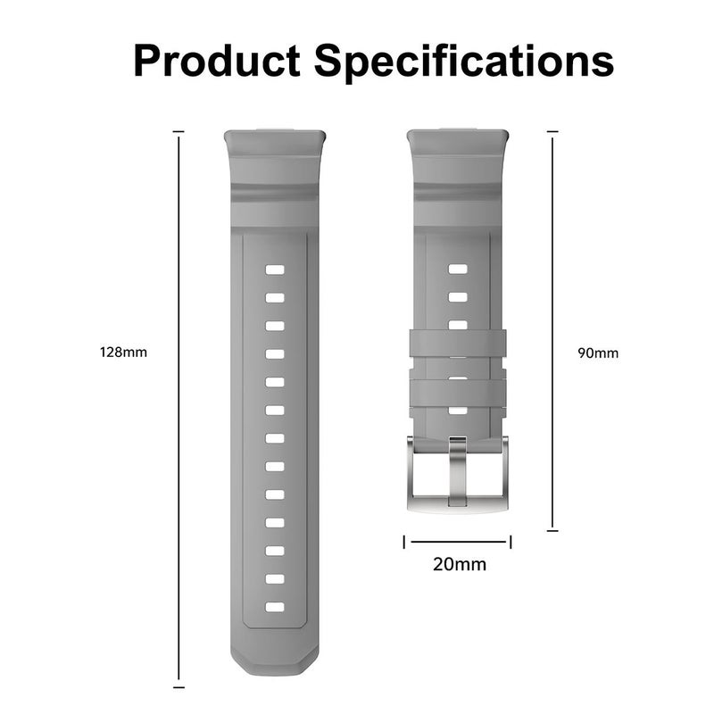 إيروريكس سوار ساعة هواوي واتش فيت 4 برو / فيت 4 / فيت 3 من السيليكون بمشبك فضي (أخضر غامق) - Image 5