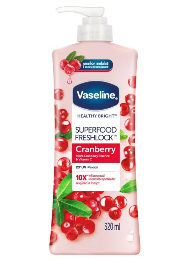 Vaseline Super Food Freshlock Cranberry Lotion 320 ML