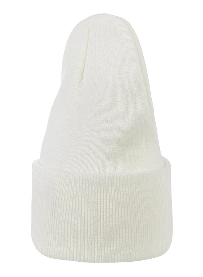 Zando White Kids Toddler Beanie - White Baby Hat for Boys & Girls - Winter Hats - Image 2