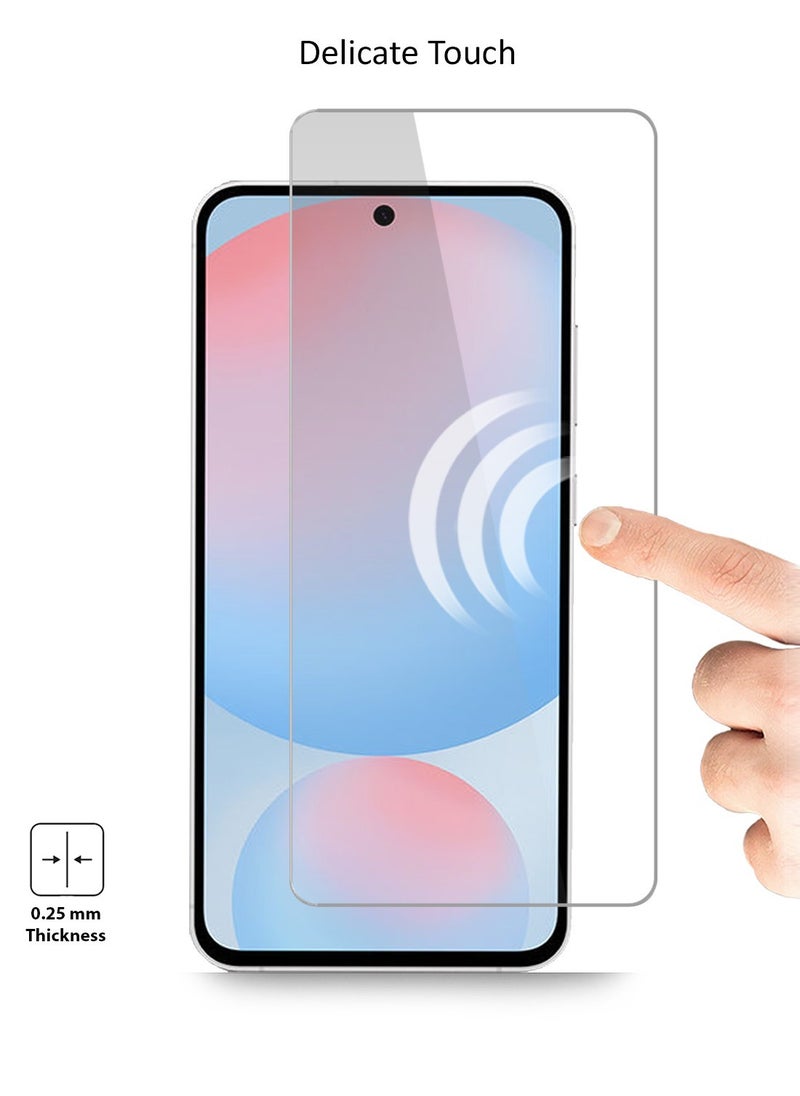 GMAX - HD Tempered Glass Screen Protector for Samsung Galaxy A56 5G - Anti Reflection Anti Bubbles 9H Hardness 0.33 mm Rounded Edges Easy Installation - Image 1