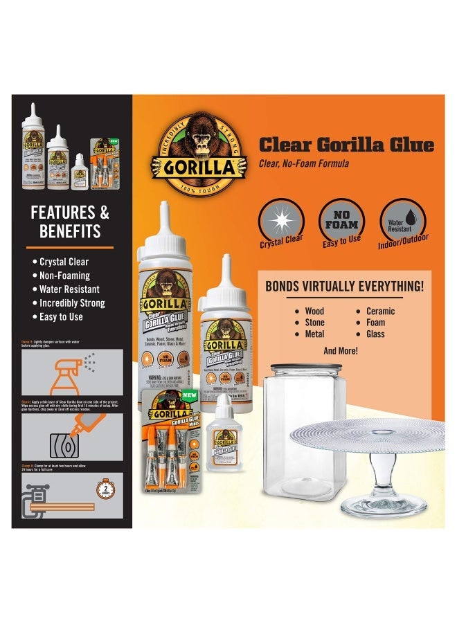 Gorilla Clear Glue, 1.75 Ounce Bottle (Pack of 1) - Crystal Clear, All Purpose, and Water Resistant - Image 3