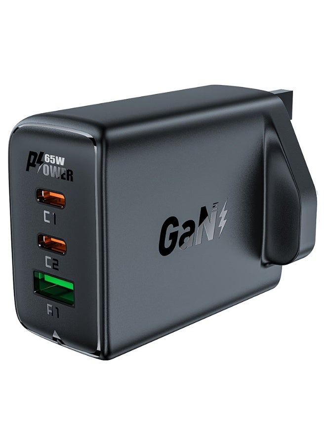 أسيفاست شاحن حائط USB-C من ACEFAST A44 بقوة 65 واط بتقنية GaN مع شحن سريع PD ومقبس بريطاني - Image 1