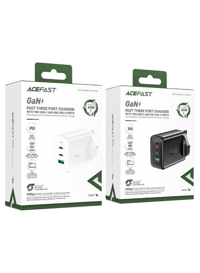 أسيفاست شاحن حائط USB-C من ACEFAST A44 بقوة 65 واط بتقنية GaN مع شحن سريع PD ومقبس بريطاني - Image 3