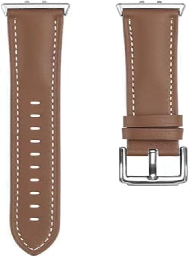 Next Next Store Leather Watch Band Compatible with huawei fit 3, Stylish Design, Strong Metal Clasps, Suitable for Men and Women, Comfortable and Fashionable Strap for Unique Daily Look.(Brown)