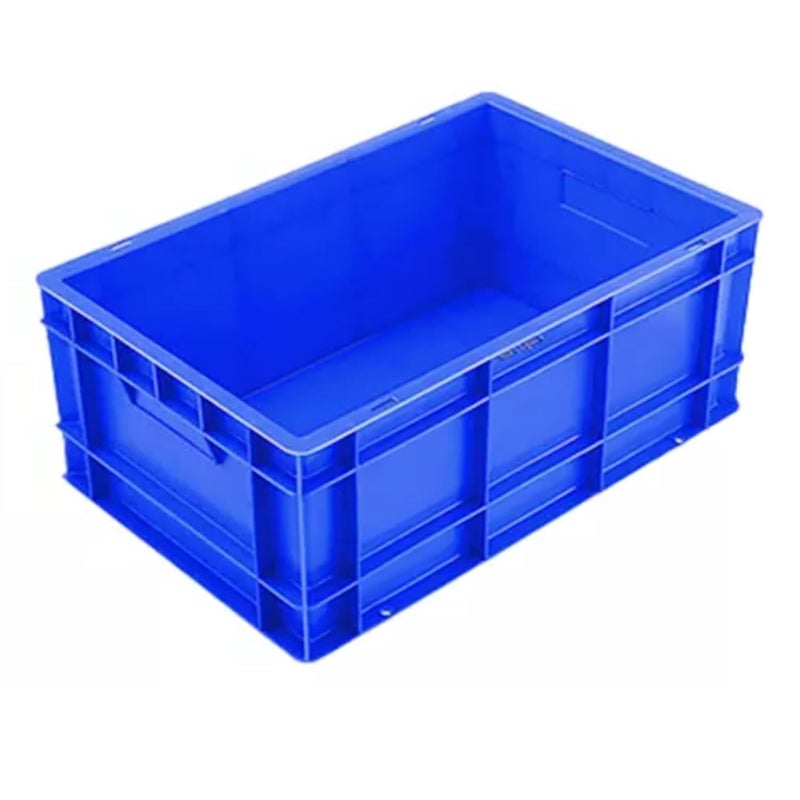 SINGHAL صندوق تخزين بلاستيكي متعدد الاستخدامات SINGHAL 500 x 325 x 250 مم سلة تخزين بدون مقبض للخضروات والفواكه والحليب باللون الأزرق - Image 1