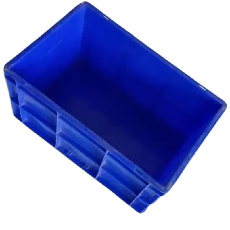 SINGHAL صندوق تخزين بلاستيكي متعدد الاستخدامات SINGHAL 500 x 325 x 250 مم سلة تخزين بدون مقبض للخضروات والفواكه والحليب باللون الأزرق - Image 4