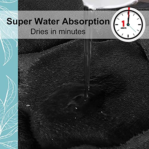 Home-Cloud HomeCloud Memory Foam Bath Mat, Cobblestone Bathroom Rectangular Rugs Floor Mats Super Water Absorbent Bath Mats for Bathroom/Machine Washable Bath Rugs (Black, 40x60cm) - Image 5