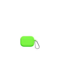 Shockproof Case For Airpod Pro Silicone Protective Case Shockproof Case Ultra Slim Cover with Keychain Carabiner Neon Green