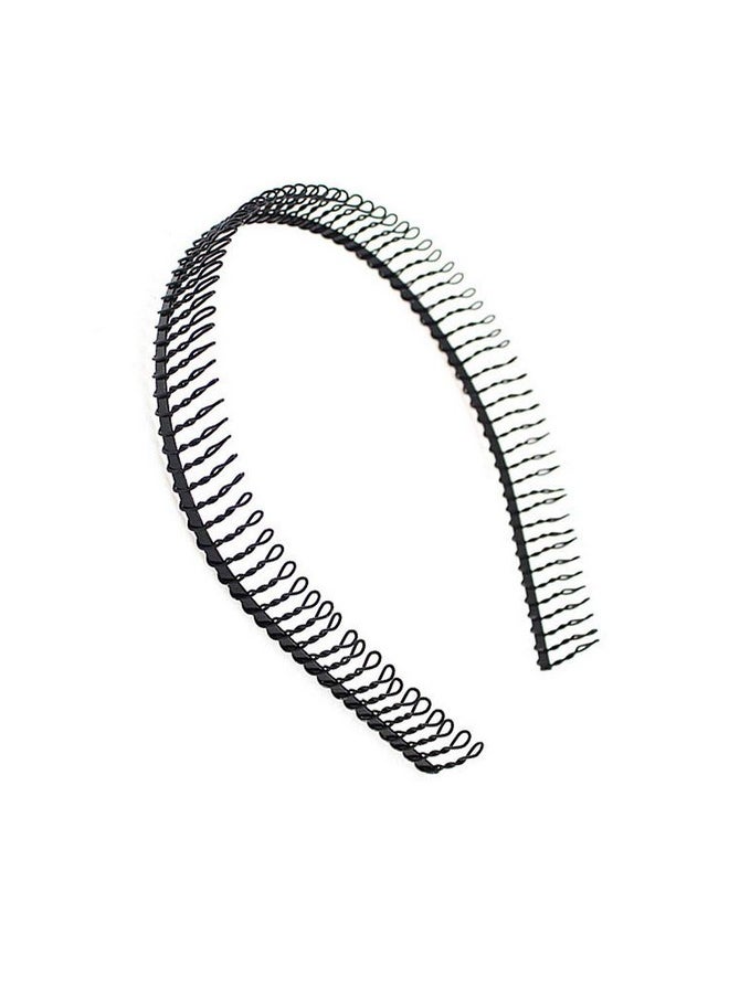 Suoirblss 6Pcs Unisex Wavy Headband Simple Fashionable Headband Headwear Tooth Comb Metal Hair Hoop Ordinary Headwear Hair Accessories For Women And Men  - Image 3