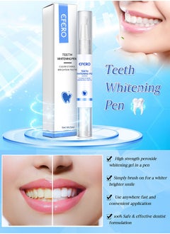 efero Teeth Whitening Pen Cleaning Serum Remove Plaque Stains Dental Tools Whiten Teeth Oral Hygiene Tooth Whitening Pen Effective Transparent White Teeth Tooth Whitener Bleach Ph Neutral 1Pcs  - Image 2