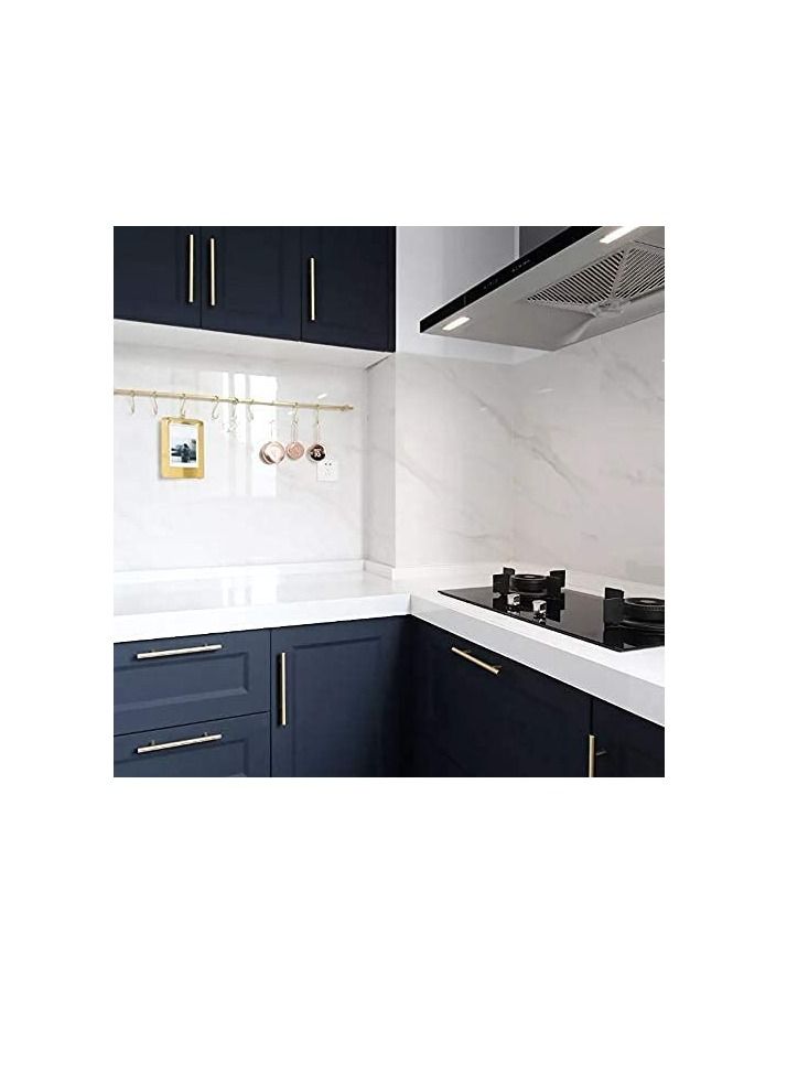 VILLA Black and Gold Zinc Alloy Cabinet Door T-Handles and Pulls Drawer (12mm x 128mm x 200mm, Gold) - Set of 10 - Image 3