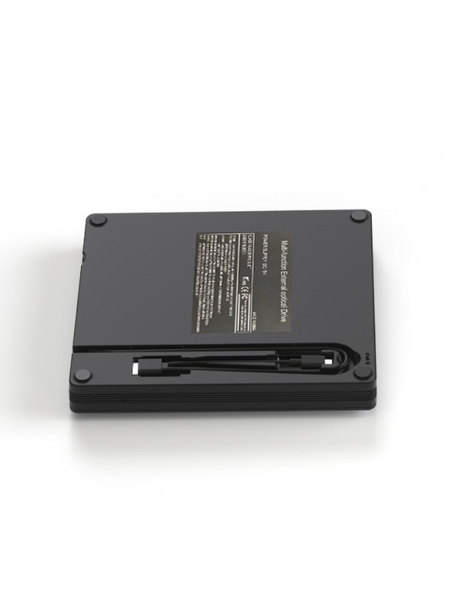 Multifunctional 7-in-1 DVD Burner USB3.0/TYPE-C Interface Mobile Optical Drive-Color:Black-Specifications:HOB Multi-function External Optical Drive-DVD - Image 4