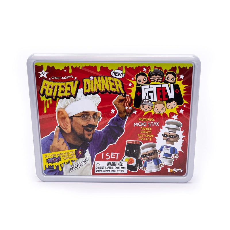 FGTeeV Chef Duddy Dinner Filled with Surprises Including Gurkey Turkey Gravy Putty and 4 FoodThemed Micro STAX Figures Change Create Customize Collect - Image 2