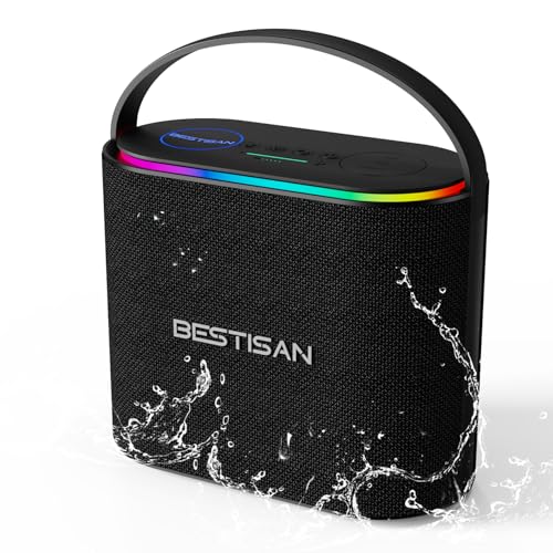 BESTISAN Bluetooth Speakers 2.1CH with 90W Max & 50W Subwoofer, Stereo Loud Sound, 7 RGB Lights, 15H Playtime, Hands-Free Calling, TWS, Portable for Outdoor Party, Camping, Travel, Garage, Workshop - Image 1