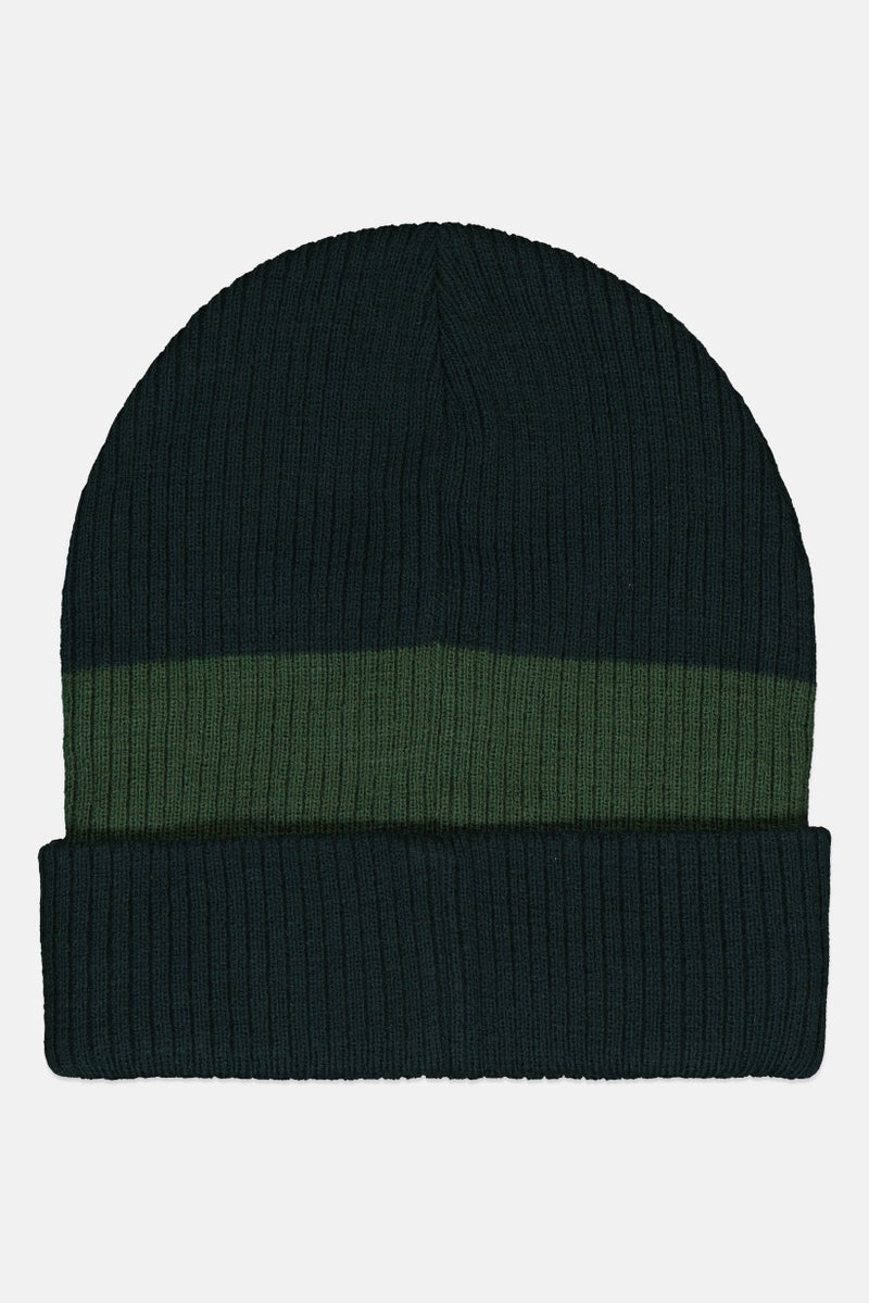 DOCKERS Men Brand Logo Winter Beanie, Dark Green - Image 2
