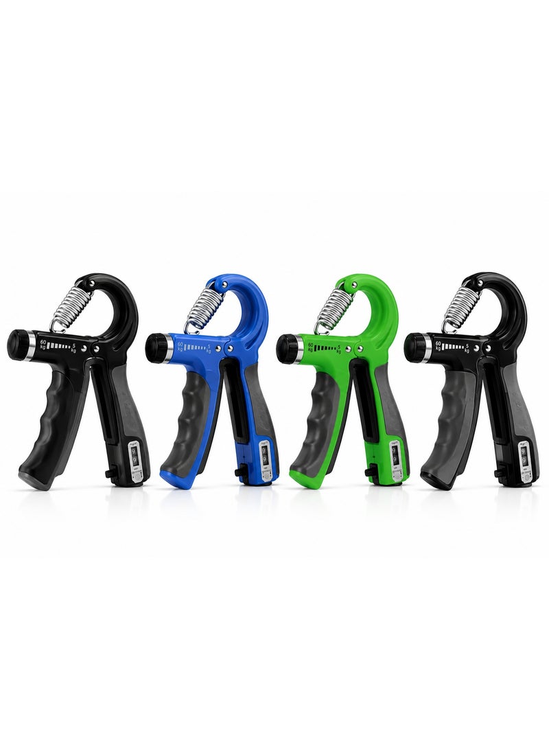 Lukadah Adjustable Hand Grip Strengthener with Counter, 5–60kg Resistance Hand Exerciser, Forearm Strengthener, Finger Exerciser, Wrist Trainer, Grip Trainer, Hand Muscle Builder for Gym, Fitness, Sports & Home Workout in multi color - Image 2