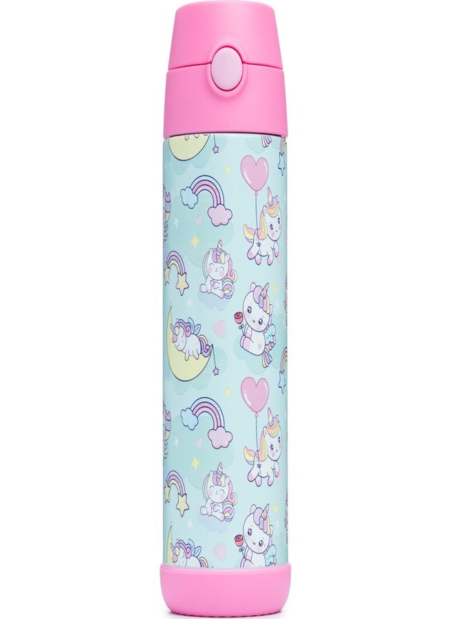 Snug Insulated Kids Water Bottle with Straw & Spout - Double-Wall Stainless Steel, Leakproof, Easy-Flip Lid - For School, Travel, Toddlers & Big Kids - Unicorn, 17oz - Image 4